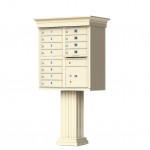 12 Tenant Door Classic Decorative CBU Mailbox (Pedestal Included) - Type 2 - 1570-12AF-DC 12 Tenant Door Classic Decorative CBU Mailbox (Pedestal Included) - Type 2 - 1570-12AF-DC
