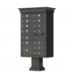 13 Tenant Door Classic Decorative CBU Mailbox (Pedestal Included) - Type 4 - 1570-13AF-DC 13 Tenant Door Classic Decorative CBU Mailbox (Pedestal Included) - Type 4 - 1570-13AF-DC
