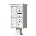 16 Tenant Door Classic Decorative CBU Mailbox (Pedestal Included) - Type 3 - 1570-16AF-DC 16 Tenant Door Classic Decorative CBU Mailbox (Pedestal Included) - Type 3 - 1570-16AF-DC