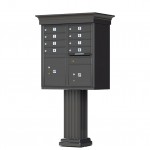 8 Tenant Door Classic Decorative CBU Mailbox (Pedestal Included) - Type 1 - 1570-8AF-DC