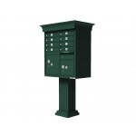 8 Tenant Door Classic Decorative CBU Mailbox (Pedestal Included) - Type 1 - 1570-8AF-DC