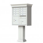 8 Tenant Door Classic Decorative CBU Mailbox (Pedestal Included) - Type 1 - 1570-8AF-DC