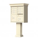 8 Tenant Door Classic Decorative CBU Mailbox (Pedestal Included) - Type 1 - 1570-8AF-DC