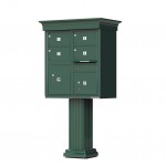 4 Large Tenant Door Decorative Classic CBU Mailbox (Pedestal Included) - Type 5 - 1570-4T5AF-DC 4 Large Tenant Door Decorative Classic CBU Mailbox (Pedestal Included) - Type 5 - 1570-4T5AF-DC