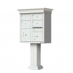 4 Large Tenant Door Decorative Classic CBU Mailbox (Pedestal Included) - Type 5 - 1570-4T5AF-DC 4 Large Tenant Door Decorative Classic CBU Mailbox (Pedestal Included) - Type 5 - 1570-4T5AF-DC