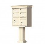 4 Large Tenant Door Decorative Classic CBU Mailbox (Pedestal Included) - Type 5 - 1570-4T5AF-DC 4 Large Tenant Door Decorative Classic CBU Mailbox (Pedestal Included) - Type 5 - 1570-4T5AF-DC
