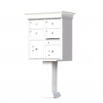 4 Large Tenant Door Decorative Classic CBU Mailbox (Pedestal Included) - Type 5 - 1570-4T5AF-DC 4 Large Tenant Door Decorative Classic CBU Mailbox (Pedestal Included) - Type 5 - 1570-4T5AF-DC