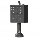 8 Tenant Door Traditional Decorative Style Mailbox (Pedestal Included) - Type 1 - 1570-8AF-DT 8 Tenant Door Traditional Decorative Style Mailbox (Pedestal Included) - Type 1 - 1570-8AF-DT