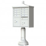 8 Tenant Door Traditional Decorative Style Mailbox (Pedestal Included) - Type 1 - 1570-8AF-DT 8 Tenant Door Traditional Decorative Style Mailbox (Pedestal Included) - Type 1 - 1570-8AF-DT