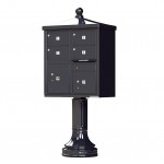 4 Large Tenant Door Traditional Decorative Style Mailbox (Pedestal Included) - Type 5 - 1570-4T5AF-DT 4 Large Tenant Door Traditional Decorative Style Mailbox (Pedestal Included) - Type 5 - 1570-4T5AF-DT