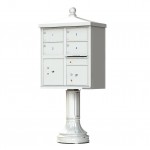 4 Large Tenant Door Traditional Decorative Style Mailbox (Pedestal Included) - Type 5 - 1570-4T5AF-DT 4 Large Tenant Door Traditional Decorative Style Mailbox (Pedestal Included) - Type 5 - 1570-4T5AF-DT