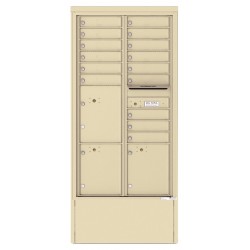 15 Tenant Doors with 3 Parcel Lockers and Outgoing Mail Compartment - 4C Depot Mailbox Module - 4C16D-15-D