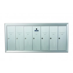 Standard 6 Door Vertical Mailbox Unit - Front Loading and Fully Recessed - 12506HA