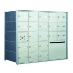 20 OUA-size Door Horizontal Mailbox Unit and 1 Outgoing Mail Collection - Front Loading - 140055OUA