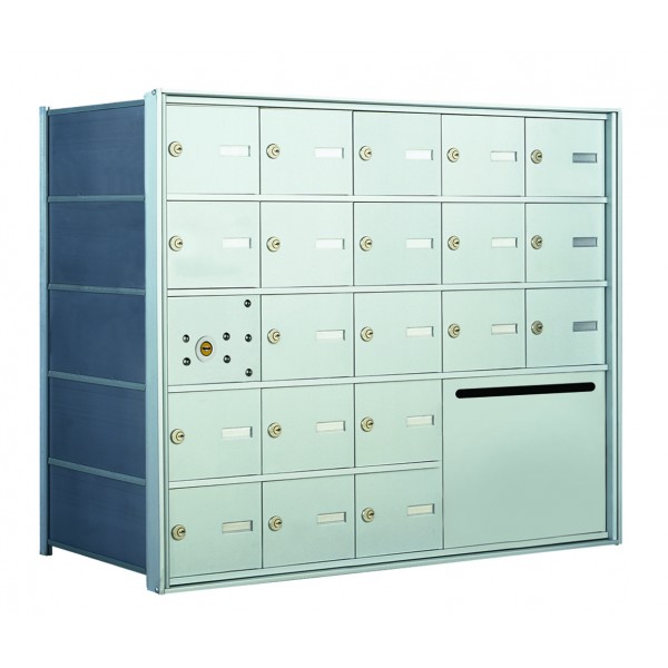 20 OUA-size Door Horizontal Mailbox Unit and 1 Outgoing Mail Collection - Front Loading - 140055OUA