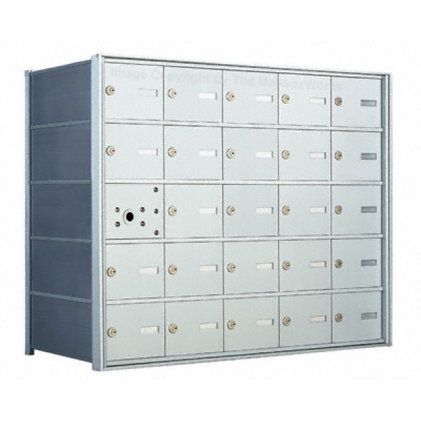 25 A-size Door Horizontal Mailbox Unit - Front Loading - 140055A