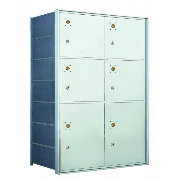 6 PLA-size Door Horizontal Mailbox Unit - Front Loading - 140074PLA 6 PLA-size Door Horizontal Mailbox Unit - Front Loading - 140074PLA