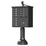 12 Tenant Door Traditional Decorative Style Mailbox (Pedestal Included) - Type 2 - 1570-12AF-DT 12 Tenant Door Traditional Decorative Style Mailbox (Pedestal Included) - Type 2 - 1570-12AF-DT