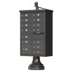 13 Tenant Door Traditional Decorative Style Mailbox (Pedestal Included) - Type 4 - 1570-13AF-DT 13 Tenant Door Traditional Decorative Style Mailbox (Pedestal Included) - Type 4 - 1570-13AF-DT