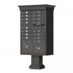16 Tenant Door Classic Decorative CBU Mailbox (Pedestal Included) - Type 3 - 1570-16AF-DC 16 Tenant Door Classic Decorative CBU Mailbox (Pedestal Included) - Type 3 - 1570-16AF-DC