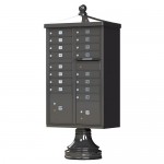 16 Tenant Door Traditional Decorative Style Mailbox (Pedestal Included) - Type 3 - 1570-16AF-DT 16 Tenant Door Traditional Decorative Style Mailbox (Pedestal Included) - Type 3 - 1570-16AF-DT