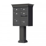 4 Large Tenant Door Decorative Classic CBU Mailbox (Pedestal Included) - Type 5 - 1570-4T5AF-DC 4 Large Tenant Door Decorative Classic CBU Mailbox (Pedestal Included) - Type 5 - 1570-4T5AF-DC