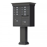 8 Tenant Door Classic Decorative CBU Mailbox (Pedestal Included) - Type 1 - 1570-8AF-DC