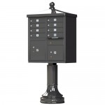 8 Tenant Door Traditional Decorative Style Mailbox (Pedestal Included) - Type 1 - 1570-8AF-DT 8 Tenant Door Traditional Decorative Style Mailbox (Pedestal Included) - Type 1 - 1570-8AF-DT