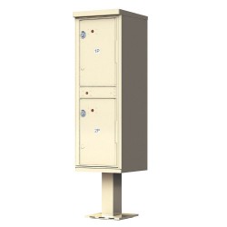 2 Door Pedestal Style - High Security Outdoor Parcel Locker (Pedestal Included) - 1590-T1AF