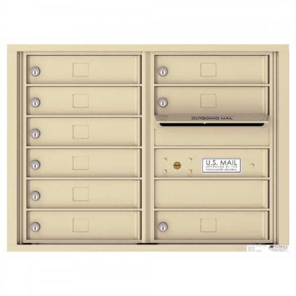 9 Tenant Doors with Outgoing Mail Compartment - 4C Wall Mount 6-High Mailboxes - 4C06D-09 9 Tenant Doors with Outgoing Mail Compartment - 4C Wall Mount 6-High Mailboxes - 4C06D-09