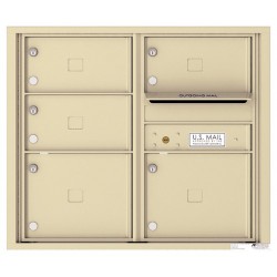 5 Oversized Tenant Doors with Outgoing Mail Compartment - 4C Wall Mount 7-High Mailboxes - 4C07D-05