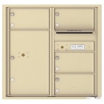 4 Oversized Tenant Doors with 1 Parcel Locker and Outgoing Mail Compartment - 4C Wall Mount 8-High Mailboxes - 4C08D-04 4 Oversized Tenant Doors with 1 Parcel Locker and Outgoing Mail Compartment - 4C Wall Mount 8-High Mailboxes - 4C08D-04