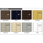 7 Oversized Tenant Doors with Outgoing Mail Compartment - 4C Wall Mount 8-High Mailboxes - 4C08D-07 7 Oversized Tenant Doors with Outgoing Mail Compartment - 4C Wall Mount 8-High Mailboxes - 4C08D-07