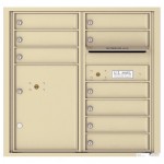 9 Tenant Doors with 1 Parcel Locker and Outgoing Mail Compartment - 4C Wall Mount 8-High Mailboxes - 4C08D-09 9 Tenant Doors with 1 Parcel Locker and Outgoing Mail Compartment - 4C Wall Mount 8-High Mailboxes - 4C08D-09