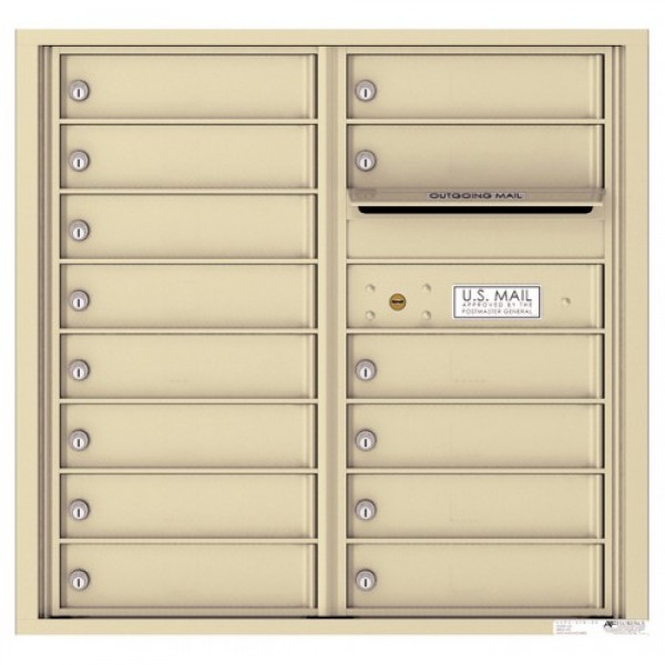 14 Tenant Doors with Outgoing Mail Compartment - 4C Wall Mount 8-High Mailboxes - 4C08D-14 14 Tenant Doors with Outgoing Mail Compartment - 4C Wall Mount 8-High Mailboxes - 4C08D-14