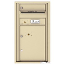 1 Tenant Doors with 1 Parcel Locker and Outgoing Mail Compartment - 4C Wall Mount 8-High Mailboxes - 4C08S-01