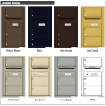 3 Oversized Tenant Doors with Outgoing Mail Compartment - 4C Wall Mount 8-High Mailboxes - 4C08S-03 3 Oversized Tenant Doors with Outgoing Mail Compartment - 4C Wall Mount 8-High Mailboxes - 4C08S-03