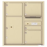 1 Standard and 3 Oversized Tenant Doors with 1 Parcel Locker and Outgoing Mail Compartment - 4C Wall Mount 9-High Mailboxes - 4C09D-04 1 Standard and 3 Oversized Tenant Doors with 1 Parcel Locker and Outgoing Mail Compartment - 4C Wall Mount 9-High Mailboxes - 4C09D-04