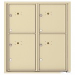 4 Parcel Doors Unit - 4C Wall Mount 9-High - 4C09D-4P