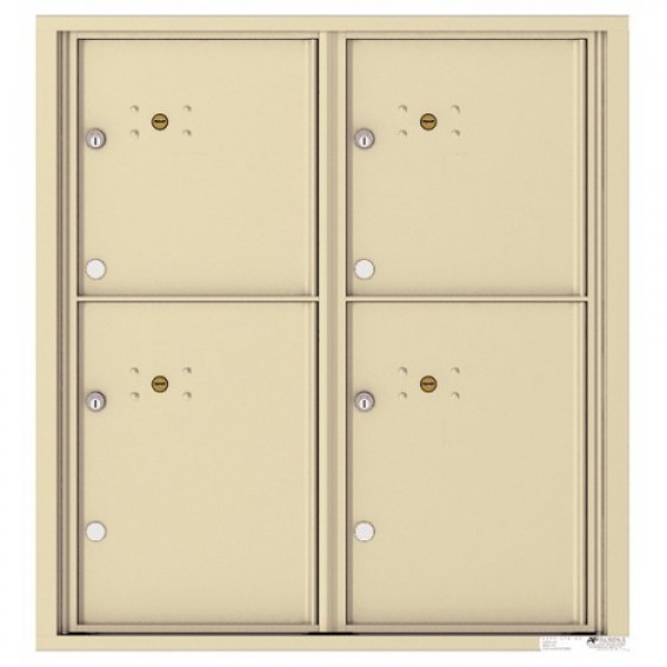 4 Parcel Doors Unit - 4C Wall Mount 9-High - 4C09D-4P