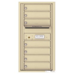 7 Tenant Doors with Outgoing Mail Compartment - 4C Wall Mount 9-High Mailboxes - 4C09S-07