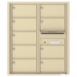 9 Tenant Doors with Outgoing Mail Compartment - 4C Wall Mount 10-High Mailboxes - 4C10D-09 9 Tenant Doors with Outgoing Mail Compartment - 4C Wall Mount 10-High Mailboxes - 4C10D-09