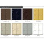 4 Parcel Doors Unit - 4C Wall Mount ADA MAX (10) High - 4CADD-4P 4 Parcel Doors Unit - 4C Wall Mount ADA MAX (10) High - 4CADD-4P
