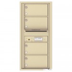4 Oversized Tenant Doors with Outgoing Mail Compartment - 4C Wall Mount 10-High Mailboxes - 4C10S-04