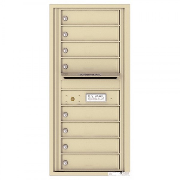 8 Tenant Doors with Outgoing Mail Compartment - 4C Wall Mount 10-High Mailboxes - 4C10S-08 8 Tenant Doors with Outgoing Mail Compartment - 4C Wall Mount 10-High Mailboxes - 4C10S-08