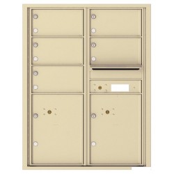 5 Oversized Tenant Doors with 2 Parcel Lockers and Outgoing Mail Compartment - 4C Wall Mount 11-High Mailboxes - 4C11D-05