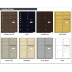 5 Oversized Tenant Doors with 2 Parcel Lockers and Outgoing Mail Compartment - 4C Wall Mount 11-High Mailboxes - 4C11D-05 5 Oversized Tenant Doors with 2 Parcel Lockers and Outgoing Mail Compartment - 4C Wall Mount 11-High Mailboxes - 4C11D-05
