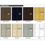 9 Tenant Doors with 2 Parcel Lockers and Outgoing Mail Compartment - 4C Wall Mount 11-High Mailboxes - 4C11D-09 9 Tenant Doors with 2 Parcel Lockers and Outgoing Mail Compartment - 4C Wall Mount 11-High Mailboxes - 4C11D-09