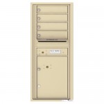 4 Tenant Doors with 1 Parcel Lockers and Outgoing Mail Compartment - 4C Wall Mount 11-High Mailboxes - 4C11S-04