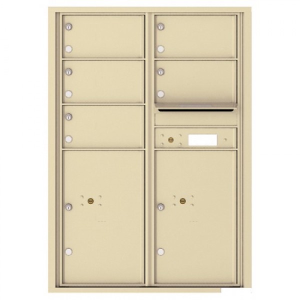 5 Oversized Tenant Doors with 2 Parcel Lockers and Outgoing Mail Compartment - 4C Wall Mount 12-High Mailboxes - 4C12D-05 5 Oversized Tenant Doors with 2 Parcel Lockers and Outgoing Mail Compartment - 4C Wall Mount 12-High Mailboxes - 4C12D-05